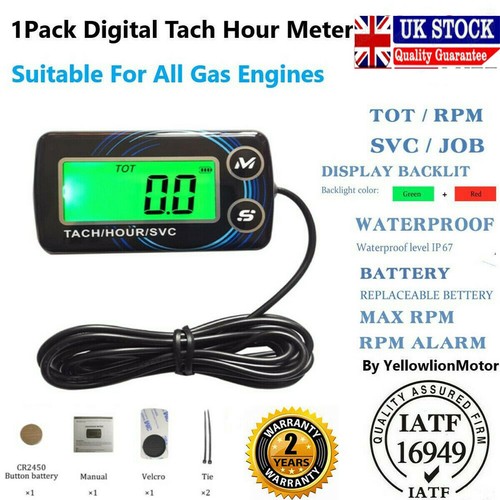 Motorcycle tach hour - hour, meter